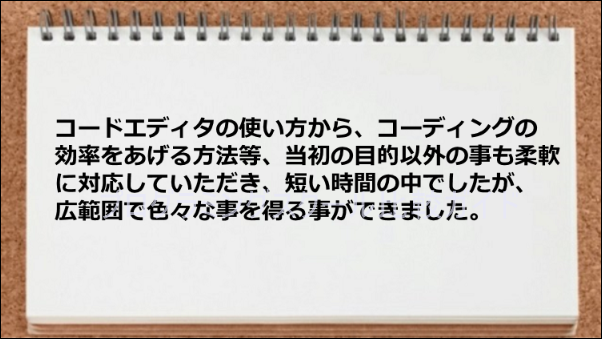 学習内容以外にも幅広い知識が学べた